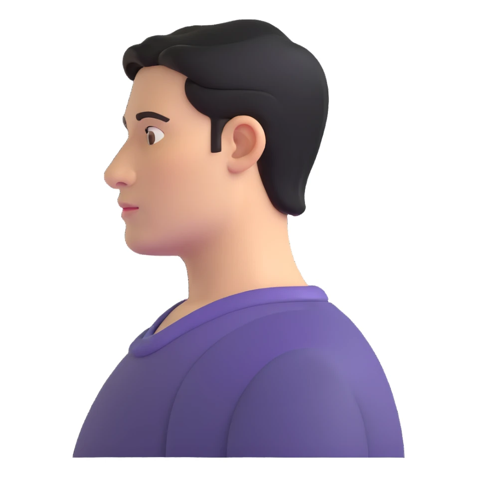 shoulder shot portrait of a person sticker