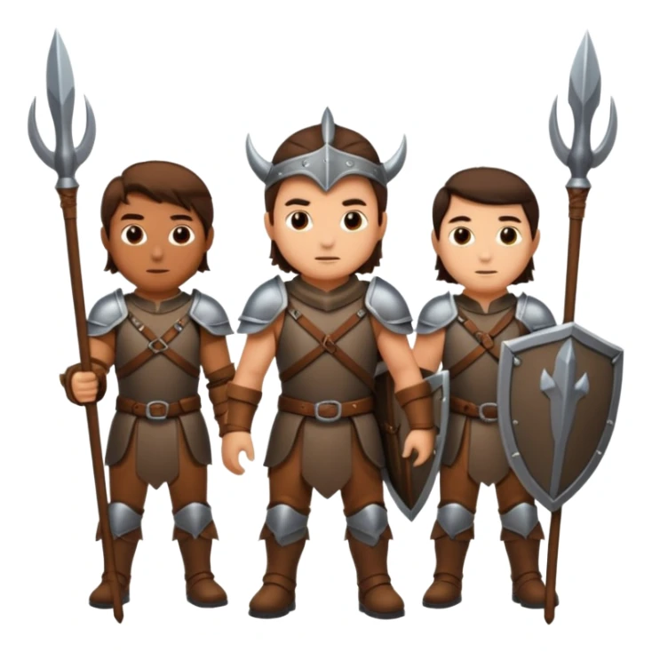 The classic image of hunters in ancient times sticker