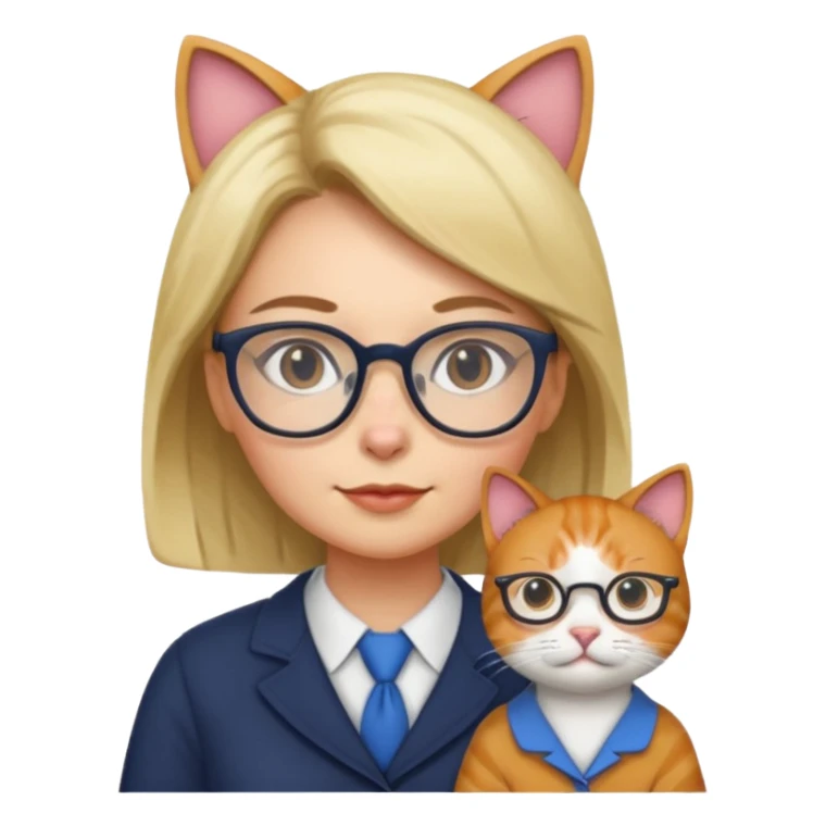 this emoji "👩🏻‍🏫" but the woman is a cat sticker