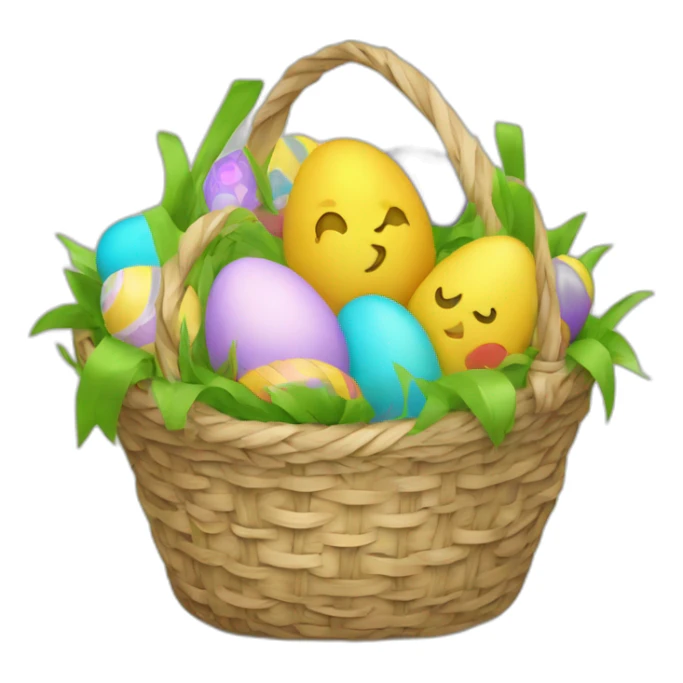 easter basket full of bags sticker