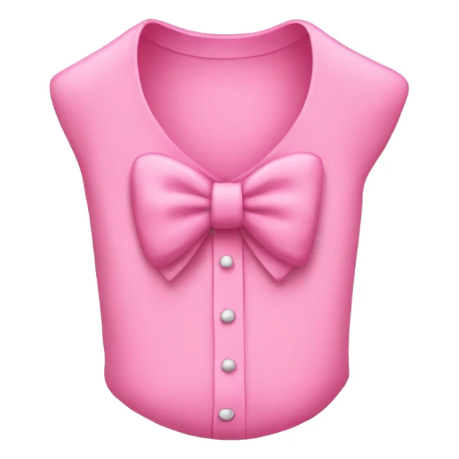 I pink shirt with a light pink bow on it sticker