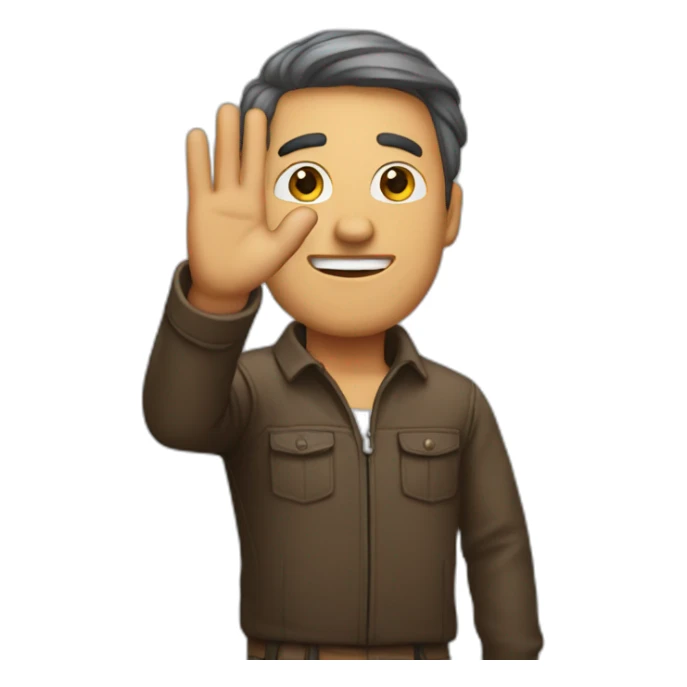 the man who raises his hand sticker