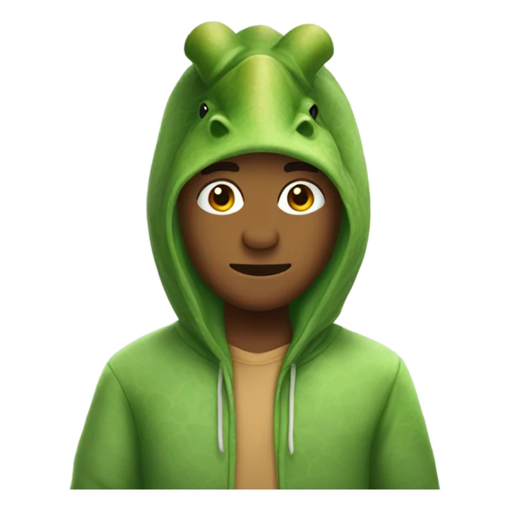 Person wearing a dinosaur onesie  sticker