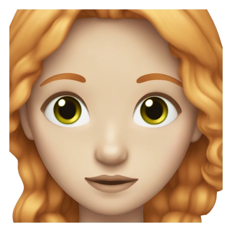 pale girl with ginger hair and green eye sticker