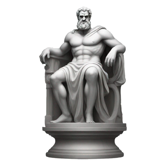 greek mythology statue of hades sticker