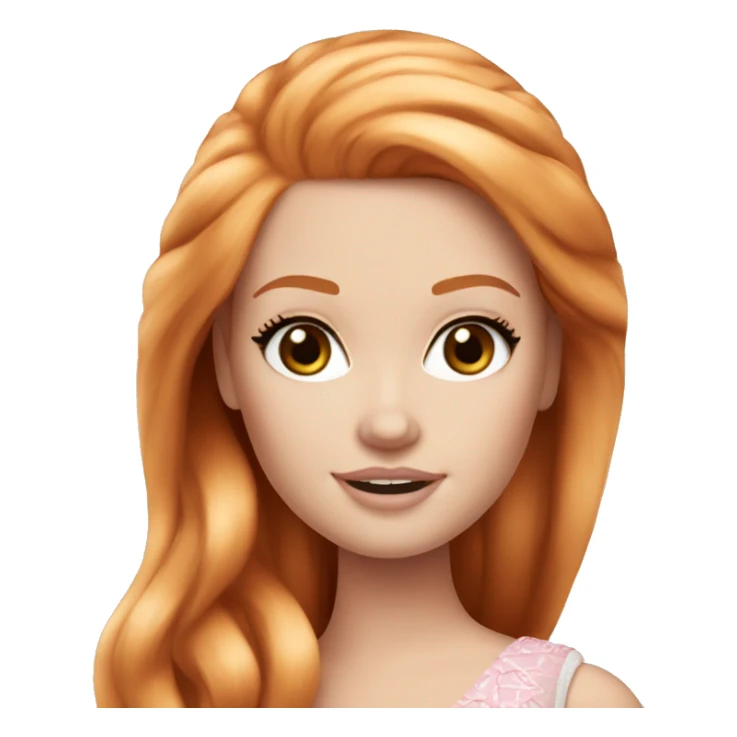 Beautiful Barbie ginger pale skin sticker