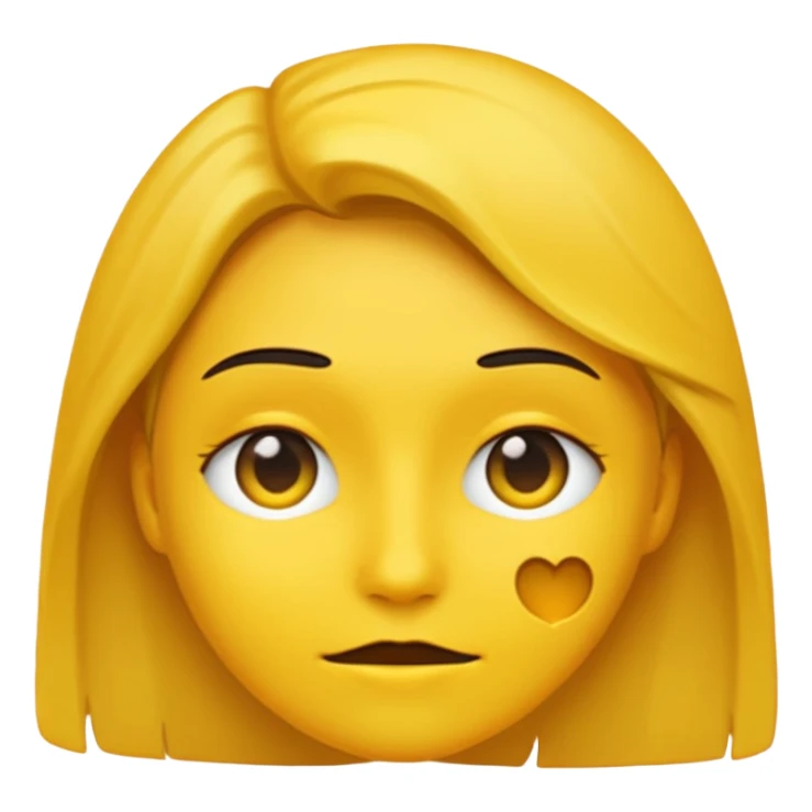 anonymous person, emoji style, silhouette face, no details, yellow color sticker