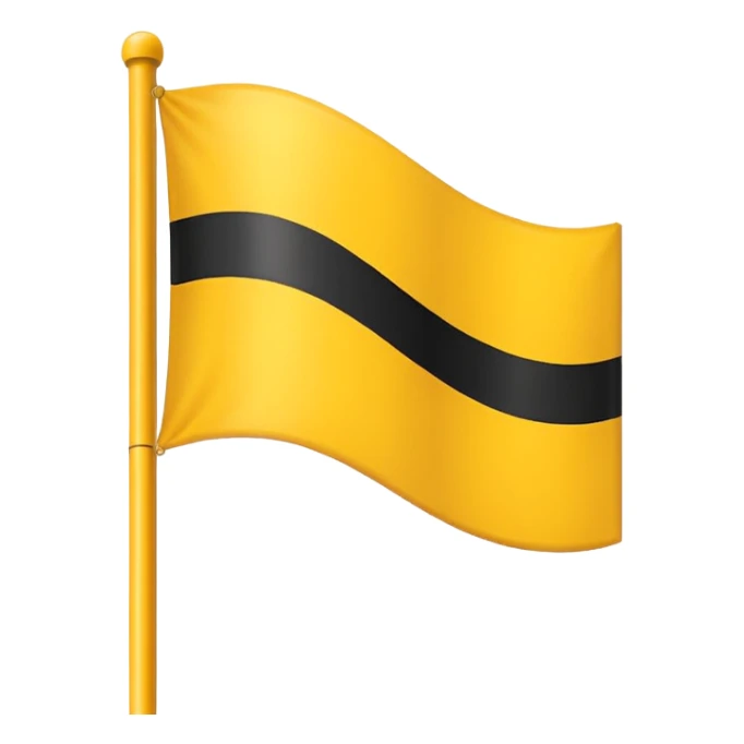 Create 2 yellow lined and 1 black lined flag emoji and put black line between yellow lines sticker