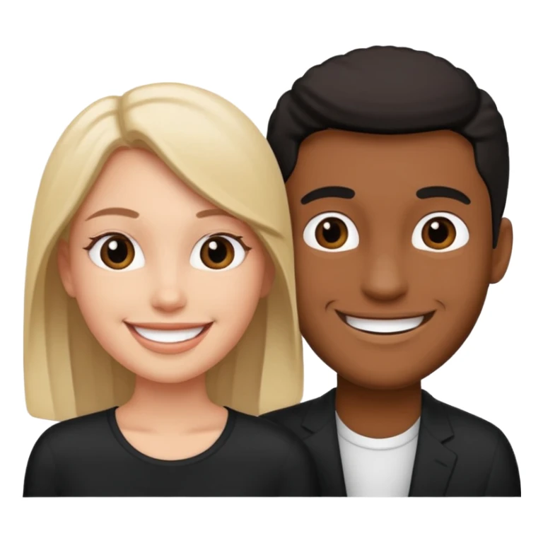 Black and white style couple sticker