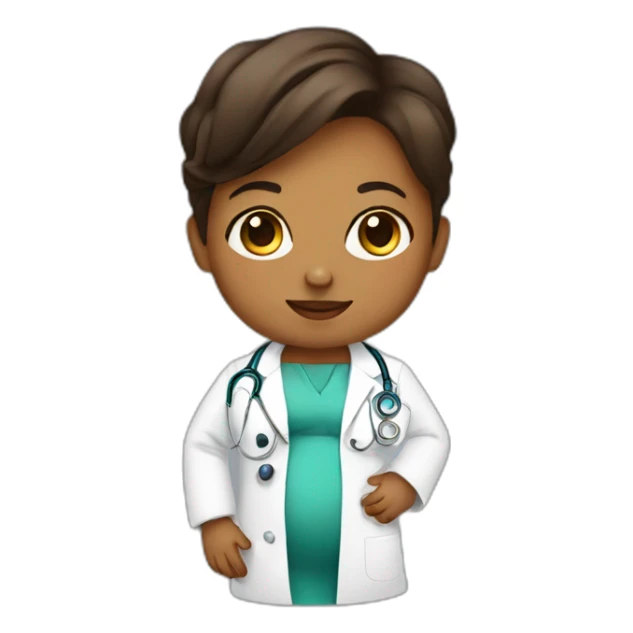 Doctor she pregnant baby sticker
