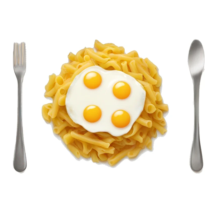 pasta sauce with cheese and egg on a plate sticker