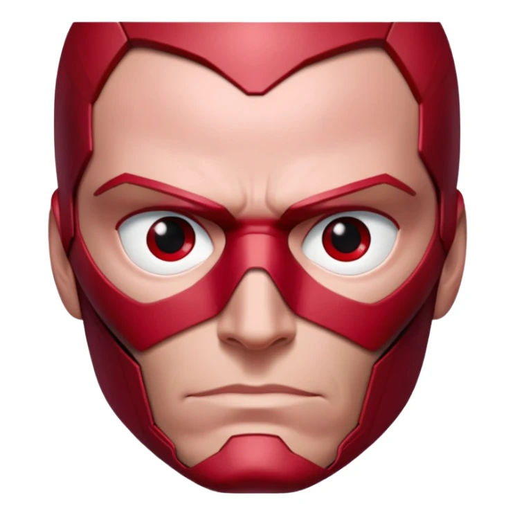 vision marvel red face  half body from captain america: civil war sticker