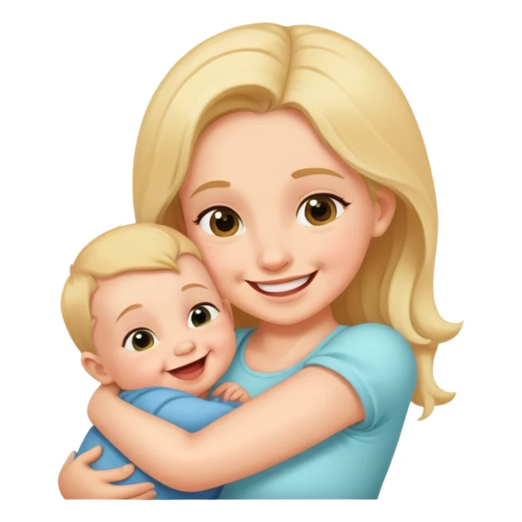 cute baby biting his mother's arm sticker