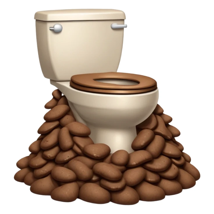 poop in toilet sticker