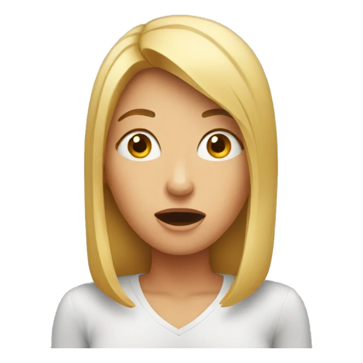 surprised woman sticker