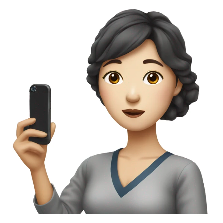 Korean Women Taking Selfies sticker