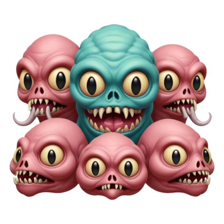 cinematic -  69 hieronymus bosch phantasmagorical mutated beings - hybrids sticker