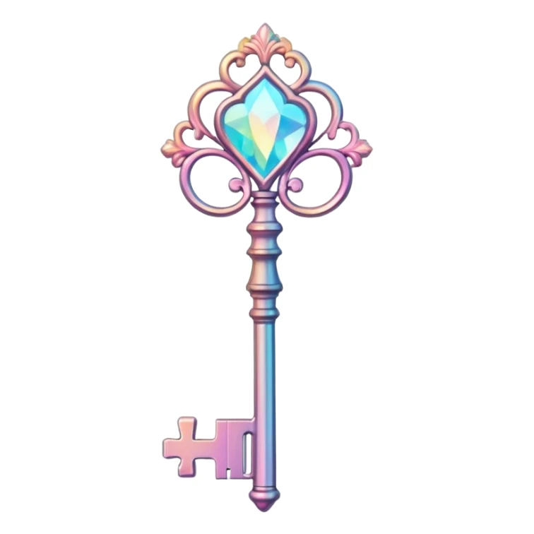 Pastel-pink-blue-yellow-gradients fancy romantic beautiful aesthetic key  sticker