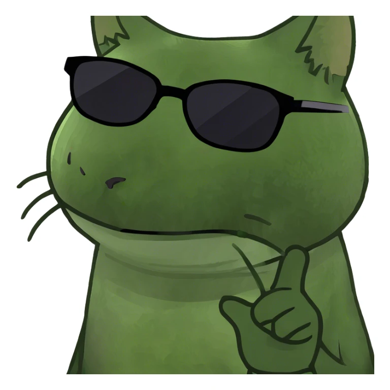 Cat with sunglasses sticker