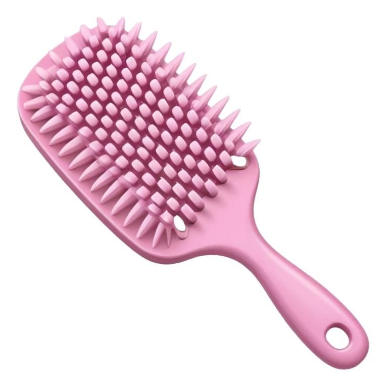 light pink hairbrush apple emoji style variation 4 sticker