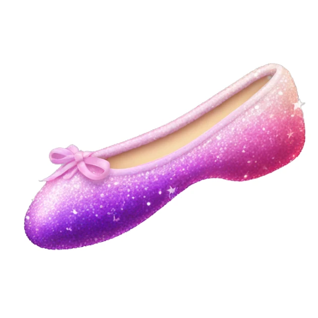 Sparkling ombré pink purple ballet slippers sticker