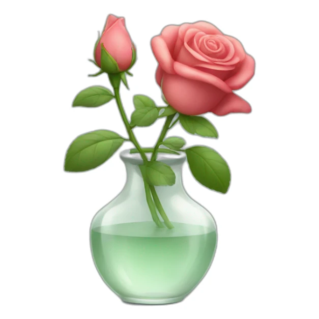 Tiny rose in vase sticker