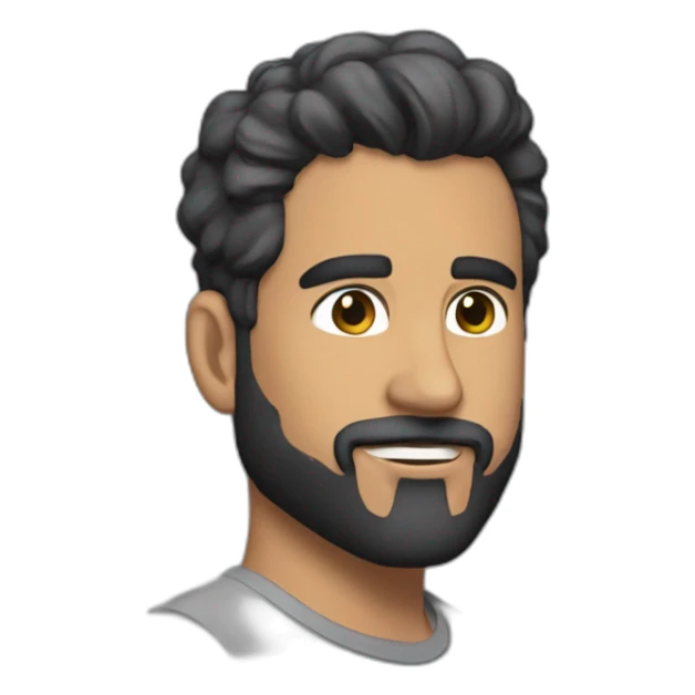 Anthony Martinez con barba sticker