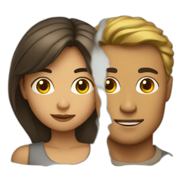 Une femme avec un visage d'homme sticker