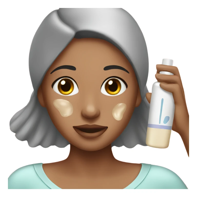 A girl doing skin care sticker
