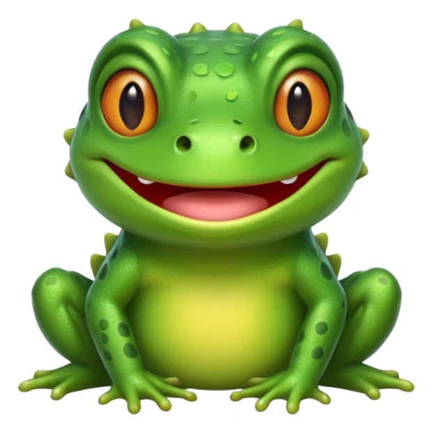 cute dragon and frog fused together emoji sticker