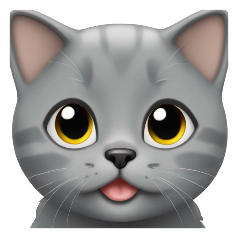 Grey british short hair cute sticker