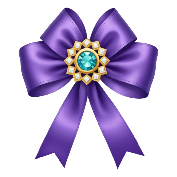 violet ribbon with jewelry sticker