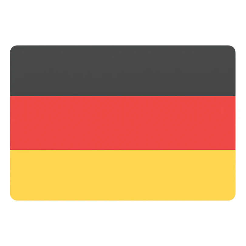 Germany FRG country flag icon with colors sticker