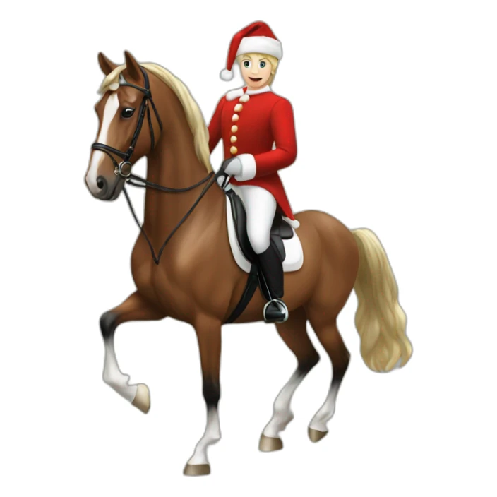 christmas dressage sticker