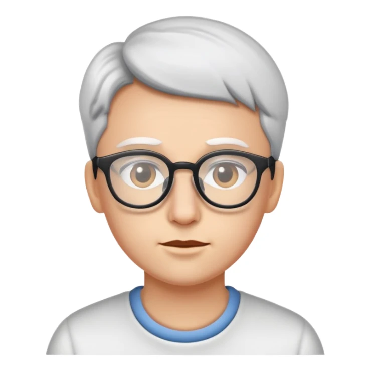 Face with glasses being taken off sticker