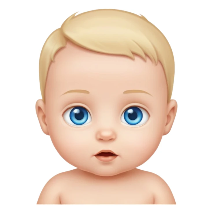 adorable baby infant with striking bright blue eyes sticker