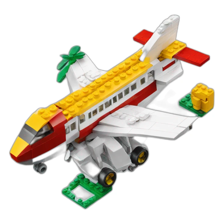 Lego like plane sticker