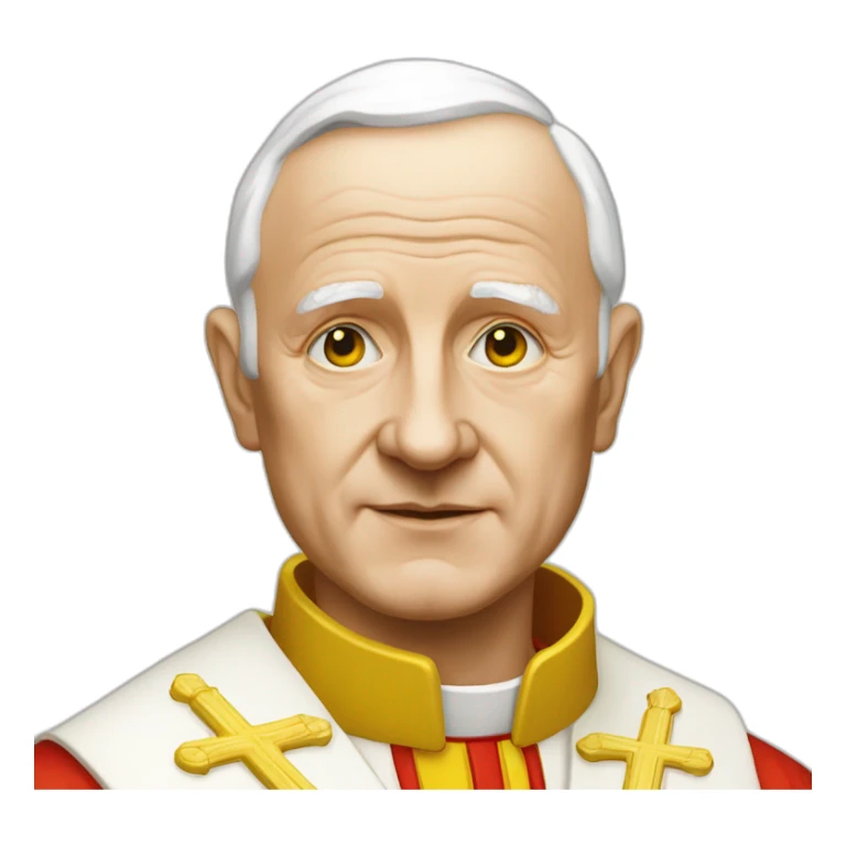john-paul-ii-with-very-saturated-unnatural-yellow-skin sticker