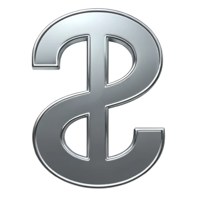A double dollar sign emoji made of polished silver chrome, smooth metallic surface, glossy reflections, luxury swag vibe, minimal iOS emoji style, centered on white background sticker