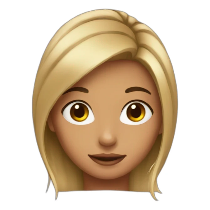 Girl with oil on her hair  sticker