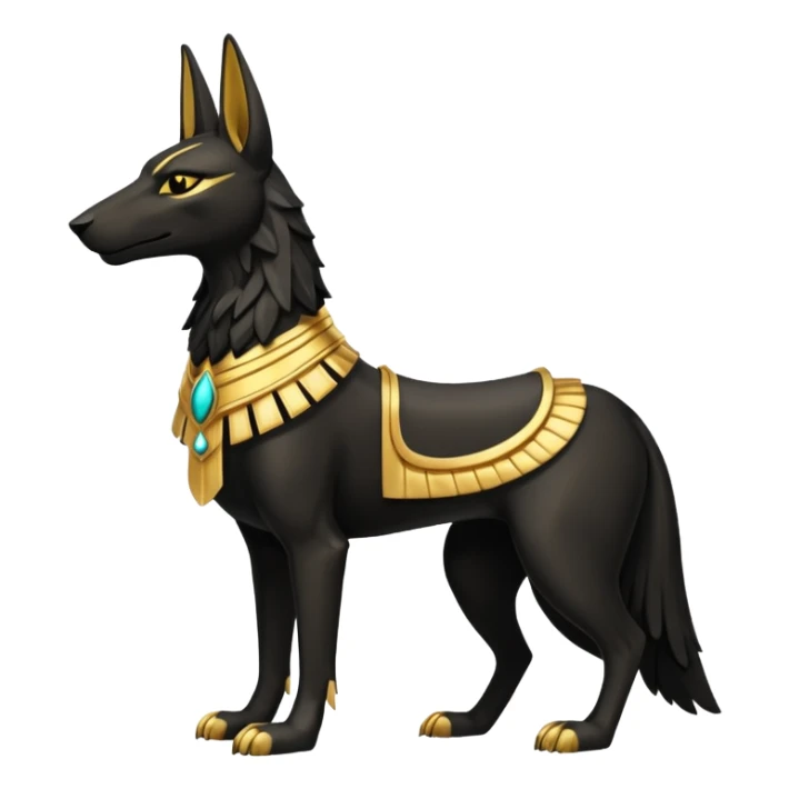 Black-furred Anubis (full body) sticker