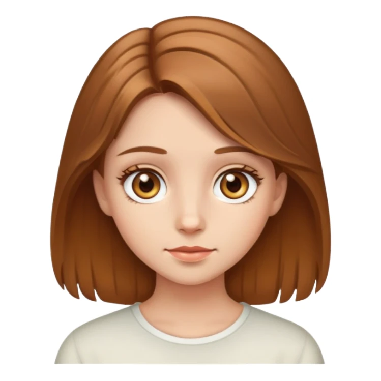 Light brown hair girl with hazel eye sticker