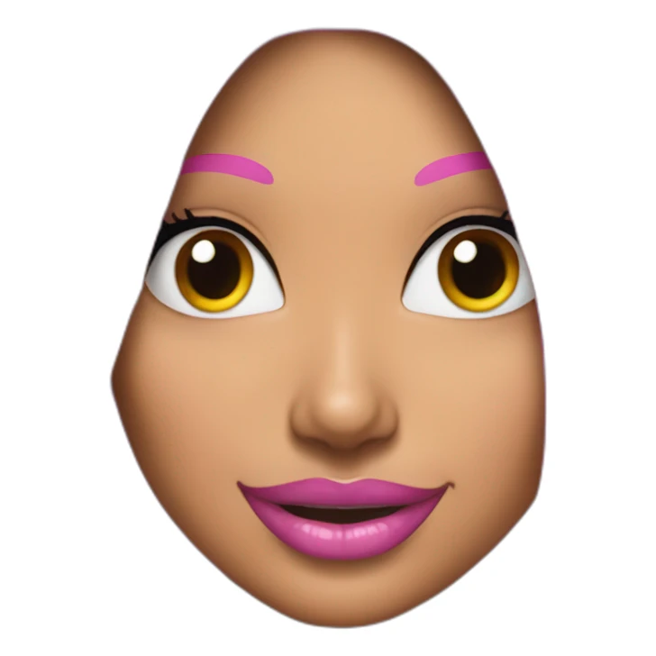 Nicki Minaj has a unique and captivating face. Her eyes are piercing and she has a bright smile. She is really beautiful and full of personality  sticker