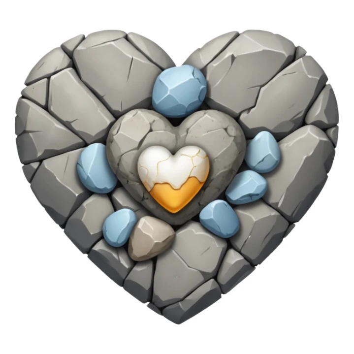 A heart of stones sticker