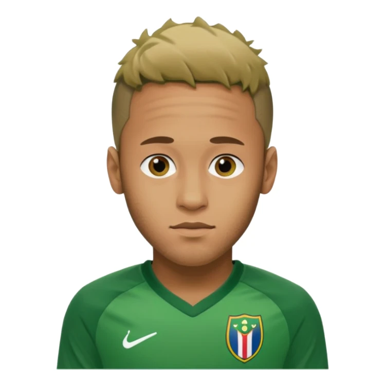 Neymar in green soccer cloth sticker