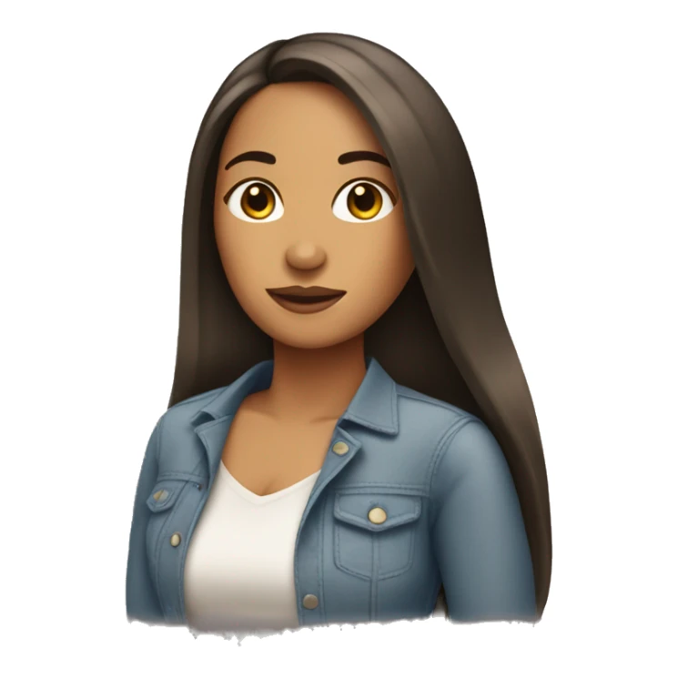 latina woman with straight hair sticker