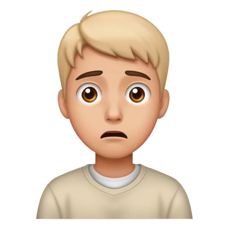 a student who is scared and doesn't understand anything sticker