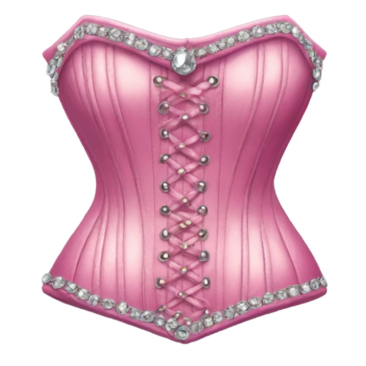 jeweled pink corset sticker