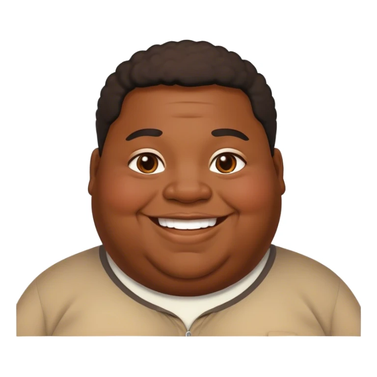fat black person sticker