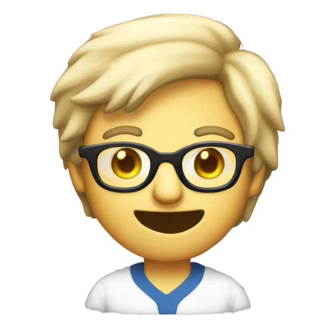 a guy mewing with nerd glasses Erm what the sigma sticker